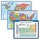 Palace Learning 3 Pack World USA Map Poster Set Periodic Table of the Elements Chart for Kids LAMINATED 18 x 29
