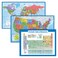 Palace Learning 3 Pack World USA Map Poster Set Periodic Table of the Elements Chart for Kids LAMINATED 18 x 29