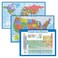 Palace Learning 3 Pack World USA Map Poster Set Periodic Table of the Elements Chart for Kids LAMINATED 18 x 29