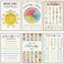 Eaasty 6 Pcs Mental Health Coping Skills Posters Feeling Color Wheel Educational Emotions Therapy Wall Art for Classroom School Office Pediatric Counseling