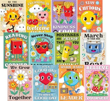 Teacher Created Resources Retro Fun Educational Poster Pack TCR6964