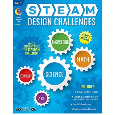 Creative Teaching Press STEAM Design Challenges Resource Book 3rd Grade Science Technology Engineering Art Math 8210