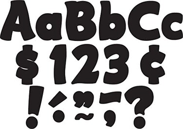 Teacher Created Resources Black Funtastic 4 Letters Combo Pack TCR5453