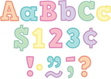 Teacher Created Resources Pastel Pop Bold Block 4 Letters Combo Pack