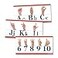 Young N Refined American Sign Language ABC and counting to 10 Alphabet strip LAMINATED 9x150 US MADE
