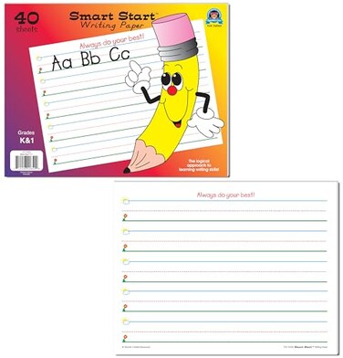 Teacher Created Resources Smart Start K1 Writing Paper 40 Sheet Tablet