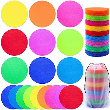shynek 90 Pcs Carpet Markers Floor Dots Shynek Carpet Dots for Classroom Carpet Markers for Teacher Supplies Elementary School Kindergarten Daycare Classroom Decoration