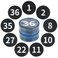 Wizia 36 Pack Black Carpet Floor Circle Sit Markers with Numbers 136 Classroom Spot Markers for Teachers Students Kids 4 Inch Floor Dots for Home Elementary Preschool
