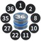 Wizia 36 Pack Black Carpet Floor Circle Sit Markers with Numbers 136 Classroom Spot Markers for Teachers Students Kids 4 Inch Floor Dots for Home Elementary Preschool