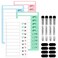 Jupyn 4 Pcs Chore Chart for Kids Multiple Kids Dry Erase Board for Fridge Magnetic Visual Schedule My Chores Slider Chart Plastic to Do List ADHD Tools Sliding Routine Chart Daily Checklist