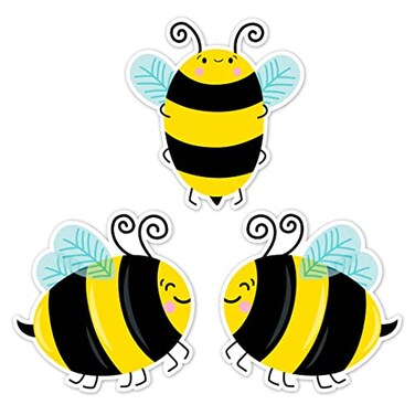 Creative Teaching Press CTP Bees 6 CutOuts Learning Dcor Accents for Classroom 10625