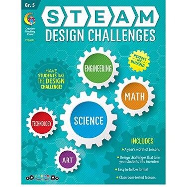 Creative Teaching Press CTP STEAM Design Challenges Resource Book Educational Reading Grade 5 8212