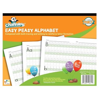 Channie's Channies Easy Peasy Alphabet Tracing Book for Kids Ages 35 Pre K Kindergarten Writing Workbook for Handwriting Tracing Effective Alphabet Practice With ColorCoded Blocks