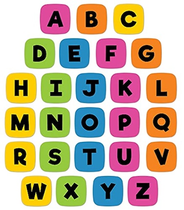 Carson Dellosa Education Carson Dellosa 26Piece Dry Erase Alphabet EduClings Set 35 Silicone abc Letter Manipulatives Kindergarten and Preschool Learning Activities and Phonics Games