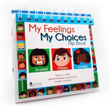 Young N Refined My Feelings My Choices Flip Book Tool for teaching processing 22 different emotions for children NEW Edition now with finger tabs 6x6