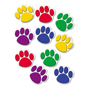 Teacher Created Resources Colorful Paw Prints Accents TCR4114