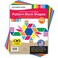 FreshCut Crafts 882 Pcs Pattern Block Shapes Math Manipulatives for Learning Multicolor Triangles Squares Hexagons and more EasyPunch Paper Shape Cutouts in 7 Bright Colors US Made Card Stock