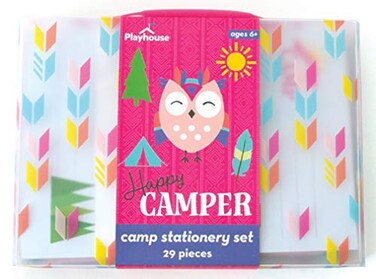 Playhouse 29piece Happy Camper Complete Letters and Notes Stationery Tote for Kids