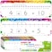 SpriteGru 26 PCS Number Line Dry Erase Boards Writable and Erasable Double Sided Board010 on One Side 020 on Other Side Math White Board for Kids Students Classroom and Home 12 x 4 Colorful Stars