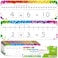 SpriteGru 26 PCS Number Line Dry Erase Boards Writable and Erasable Double Sided Board010 on One Side 020 on Other Side Math White Board for Kids Students Classroom and Home 12 x 4 Colorful Stars
