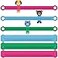Eersida 24 Pcs Slide and Learn Number Lines 0 to 30 PVC Math Number Line for Student Animal Positive Integers Slide Rules Childhood Education Materials for School165 x 15 InchBright Colors