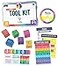 Carson Dellosa Education Carson Dellosa 30Piece Be Clever Wherever Grades 45 Mathematics Tool Kit Sticker Chart Spin Wheel Counting Cubes and More Math Manipulatives Covering Multiplication and Fracti