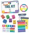 Carson Dellosa Education Carson Dellosa 30Piece Be Clever Wherever Grades 45 Mathematics Tool Kit Sticker Chart Spin Wheel Counting Cubes and More Math Manipulatives Covering Multiplication and Fracti
