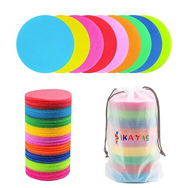 IKAYAS 81 Pcs Carpet Spots Markers Floor Dots Carpet Circles Carpet Markers for Classroom Elementary School Teacher Supplies Carpet Floor Dots Spots for Kids Social Distancing