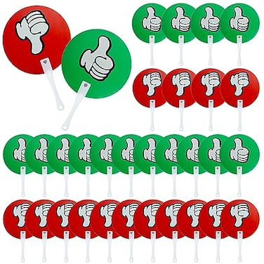 DLOnline 30 Pack Thumbs up Thumbs Down Classroom Voting Paddles Small Group Classroom Supplies Teacher Supplies Yes or No Classroom Signs Student Supplies