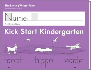 Learning Without Tears Kick Start Kindergarten Age 4 PreK and TK Student Workbook Handwriting Practice Writing Book School Home Language Arts Tutoring