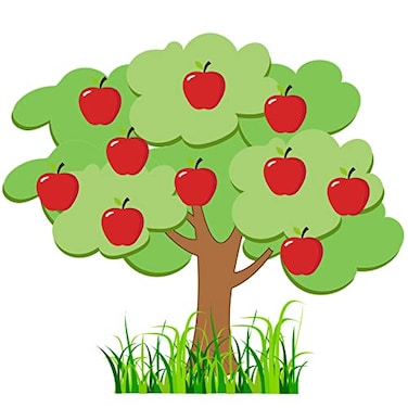 Nosiny Apple Tree Classroom Bulletin Board Set Fall Church Tree Bulletin Board Cutouts Autumn Classroom Wall Decor for Home Elementary School Teacher Chalkboard SuppliesRed