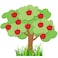 Nosiny Apple Tree Classroom Bulletin Board Set Fall Church Tree Bulletin Board Cutouts Autumn Classroom Wall Decor for Home Elementary School Teacher Chalkboard SuppliesRed