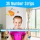 SpriteGru 36 PCS Student Number Line SelfAdhesive 0 to 30 Number Line Strips Erasable Surface Number Cognition Counting Sequencing ColorCoded Even and Odd Numbers Write on Wipe Off for Classroom Use