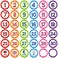 FaCraft Boho Line Up Spots for Classroom Floor 36Pcs Number Stickers Floor Classroom Spots Decals Waterproof Numbers Stickers Markers for Preschool Kindergarten Elementary Teacher Back to School