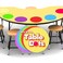 Abaco Brands Large 12 Inch Table Dots Dry Erase Circles Spots for Classroom Teachers 10 Pack 5 Colorful Stickers Removable Desktop Whiteboard White Board Tabletop Must Have