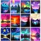 TINY FUN 12 Pack Diamond Painting Kits for Adults 5D Diamond Art Kit Paint by Number for Beginners DIY Paint with Round Full Drill Diamonds Paintings Gem Art for Home Wall Decor Gift 12X16 Inch