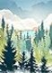 Hestarcul 5D Diamond Painting Scenery KitDiamond Art Kits for AdultsAbstract Landscape Paint with Diamonds Round for GiftWall Decor12x16 Forest