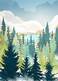 Hestarcul 5D Diamond Painting Scenery KitDiamond Art Kits for AdultsAbstract Landscape Paint with Diamonds Round for GiftWall Decor12x16 Forest