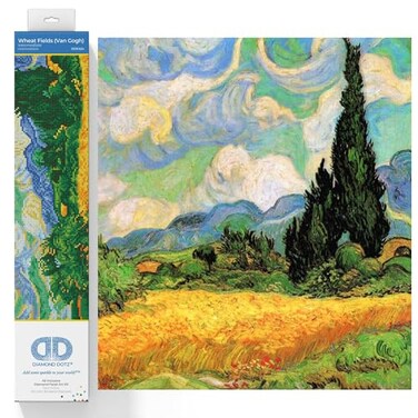 Diamond DOTZ Wheat Fields Van Gogh Scenery Diamond Painting Kits for Adults Diamond Art Kits a Relaxing Creative Craft Kit with Dotz Gems 20x153