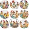 Leatrice 8PCS Chicken Diamond Art Coasters Small Diamond Painting Kits for Adults Diamond Dots Round Full Drill Diamond Coasters with Holder Easy Art Crafts for Beginners Kitchen Decro