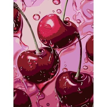 Gamteldot Cherry Diamond Art Kits for Adults BeginnersDIY Diamond Art 5D Full Drill Diamond Dots Diamond Painting with Complete ToolsPefect Art Crafts for Home Wall Decor Gift12x16in