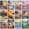 CreateJoy 12 Pack 5D Diamond Art Kits for Adults Beach Diamond Art DIY Paint with Round Full Drill Diamond dots for Beginners Gem Paintings for 12X16 Inch Home Wall Decor
