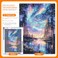 Offito Starry Sky Diamond Art Kits for Adults 5D Aurora Lake Diamond Painting Kits for Beginners Fantastic Landscapes DIY Full Drill Dots Gem Art Paint for Home Wall Decor 12 x 16 Inch