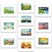 PeakLuv 10pcs Small Diamond Art Kits Small Diamond Painting Kits Sunrise Sunset Landscape Mini Diamond Art Kits for Beginners Square Drill Mini Gem Painting 1Hour Painting for Home Desktop Decor