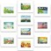 PeakLuv 10pcs Small Diamond Art Kits Small Diamond Painting Kits Sunrise Sunset Landscape Mini Diamond Art Kits for Beginners Square Drill Mini Gem Painting 1Hour Painting for Home Desktop Decor