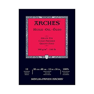Arches Oil PAD 140LB 12X1612 Multicolor