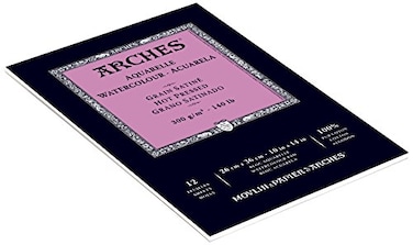 Arches 400014958 Watercolor Pad Hot Press 10 x 14