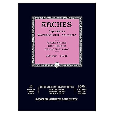 Arches Watercolor Paper Pad 140 pound Hot Press 1169x1653