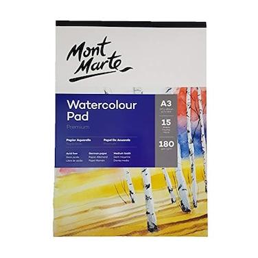 Mont Marte Premium Watercolor Pad A3 180gsm 117 x 155 15 Sheets pap0017