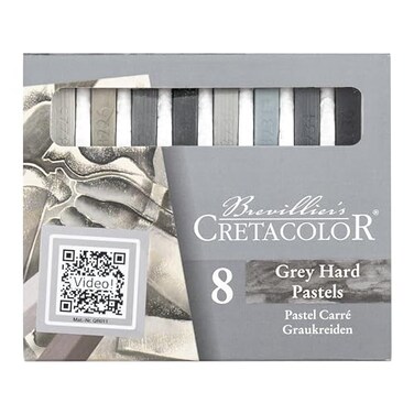 Cretacolor Hard Pastel Set Chalk Set of 8 Gray